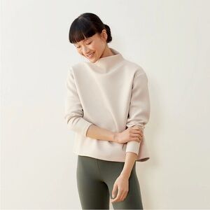 ADAY Soft Cream High-Neck Sweatshirt
